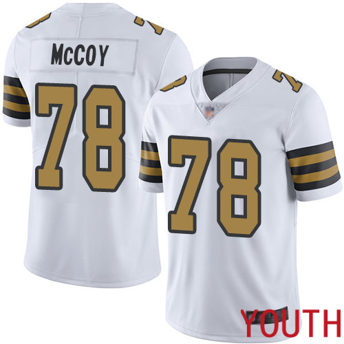 New Orleans Saints Limited White Youth Erik McCoy Jersey NFL Football #78 Rush Vapor Untouchable Jersey